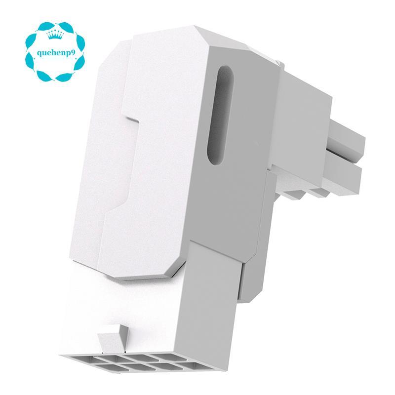 8-Pin PCIe GPU Power Adapter 90 องศามุม Power Adapter Connector สําหรับเดสก์ท็อปกราฟิกการ์ดสีขาว RVS