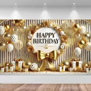 สุขสันต์วันเกิดผ้าตกแต่ง, Happy Birthdayพื้นหลังแบนเนอร์ผ้าตกแต่งผนัง วัสดุ:ผ้าโพลีเอสเตอร์