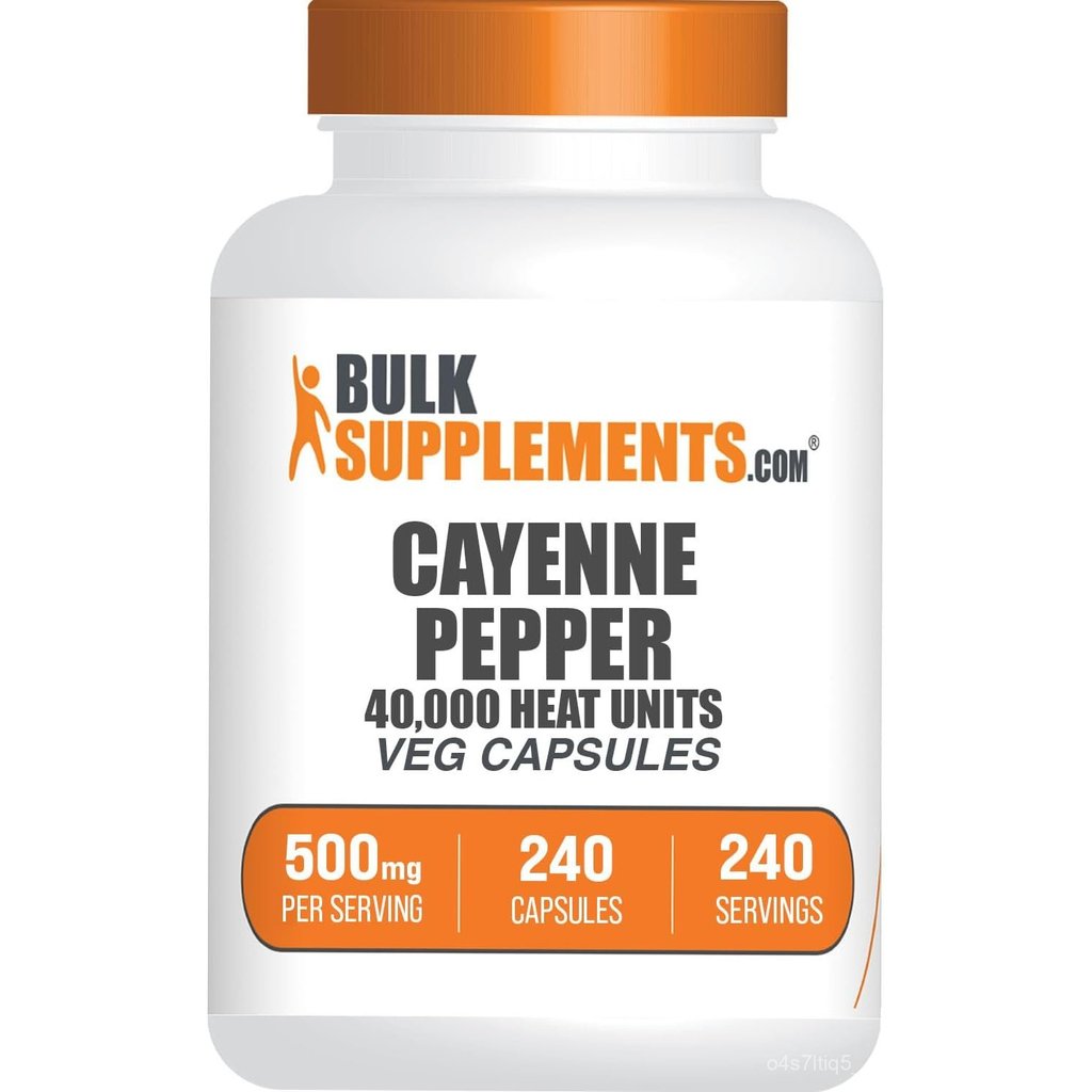 BulkSupplements.com Cayenne Pepper แคปซูล - Cayenne Pepper 40000 HU, Capsaicin อาหารเสริม, Cayenne P