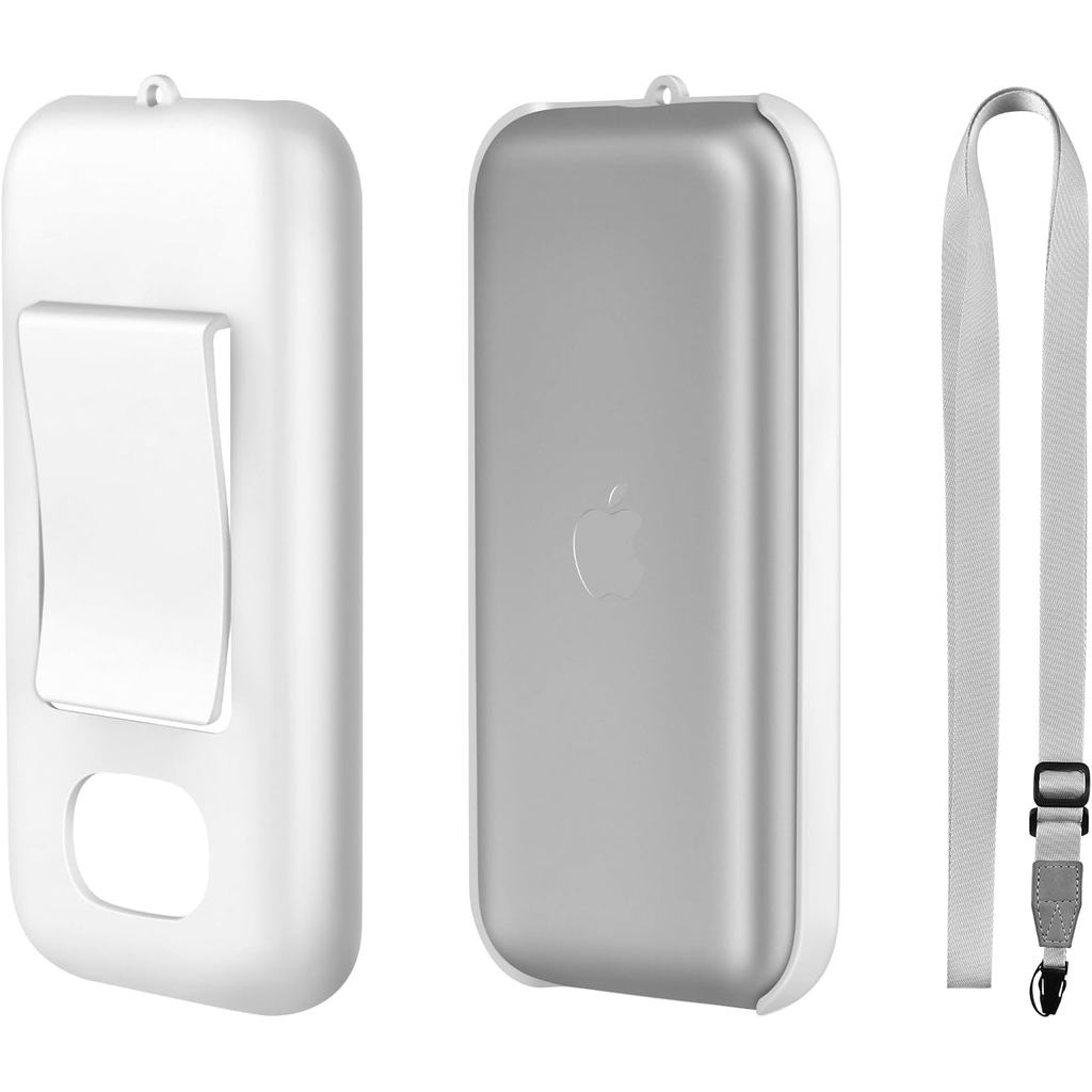 ที่วางแบตเตอรี่ AMAZEAR เข้ากันได้กับ Apple Vision Pro, อุปกรณ์เสริมแบบพกพาเคสแบตเตอรี่สําหรับ Vision Pro พร้อมคลิปหนีบเข็มขัดและสายรัดข้ามร่างกาย, ชุดพลังงานชุดหูฟัง Apple VR Protectiv