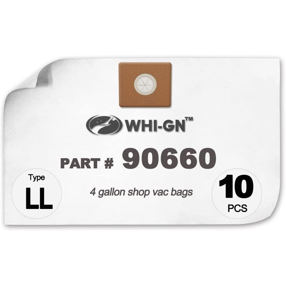 90660 All-around EZ Collection Bags Type LL ภาค # 9066000, เข้ากันได้กับสูญญากาศ Shop Vac 4 Gallon (