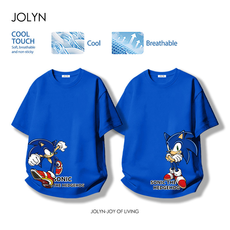 เสื้อยืดแขนสั้น ผ้าฝ้ายแท้ ใส่สบาย ไม่หด Sonic the Hedgehog อนิเมะ แนวโน้ม พิมพ์ลายหัว 2026สินค้าใหม่ (พร้อมส่ง)