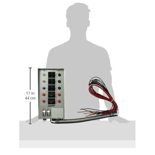 Professional Reliance Controls 30310A Pro/Tran 10-Circuit 30-Amp สวิตช์โอนเครื่องกําเนิดไฟฟ้าในร่ม