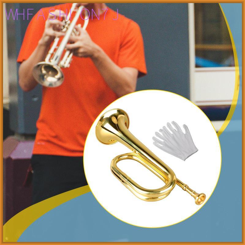[whfashion7j] เครื่องดนตรีทองเหลือง Marching Bugle ทรัมเป็ตแบบพกพา Synonym เริ่มต้นสําหรับประสิทธิภาพ Orchestra