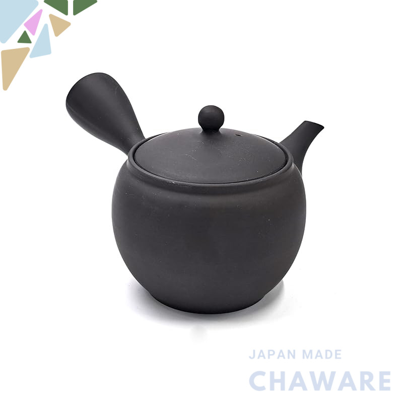 Tokoname Ware Sasame 380ml Jar-Shaped Kyusu Teapot — Japanese Clay Teapot