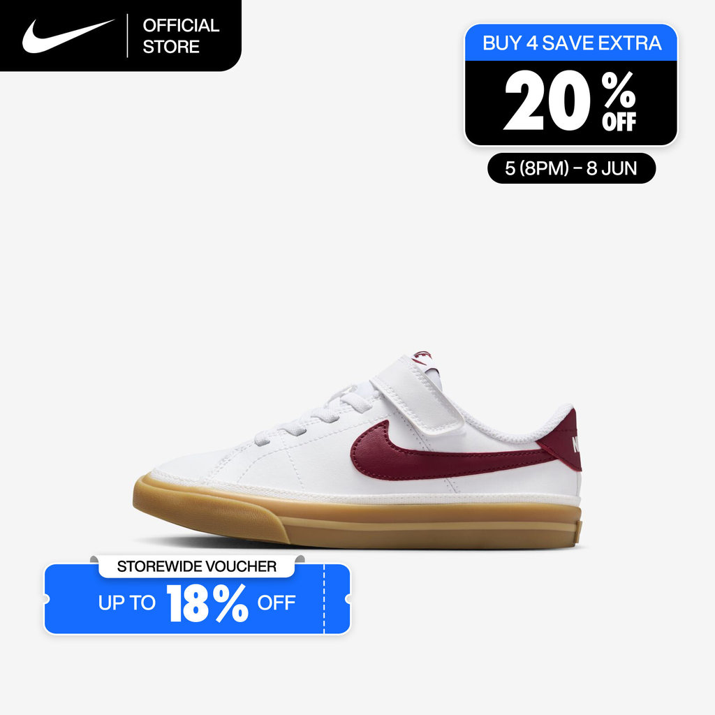 Nike Younger Kids' Court Legacy Shoes - White [DA5381-132]