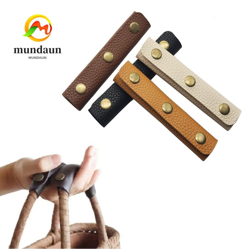 MUNDAUN กระเป๋าเดินทาง Handle Wrap, การออกแบบป้องกันการกระแทกสีทึบกระเป๋าเดินทาง Grip, หนัง PU สบายหนังนุ่มฝาครอบด้ามจับอุปกรณ์เสริมกระเป๋า