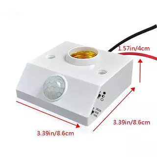Hot AC85-265V อัตโนมัติร่างกายมนุษย์อินฟราเรด IR Sensor ผู้ถือโคมไฟหลอดไฟ LED E27 ฐาน PIR เครื่องตรวจจับโคมไฟติดผนัง Soet .