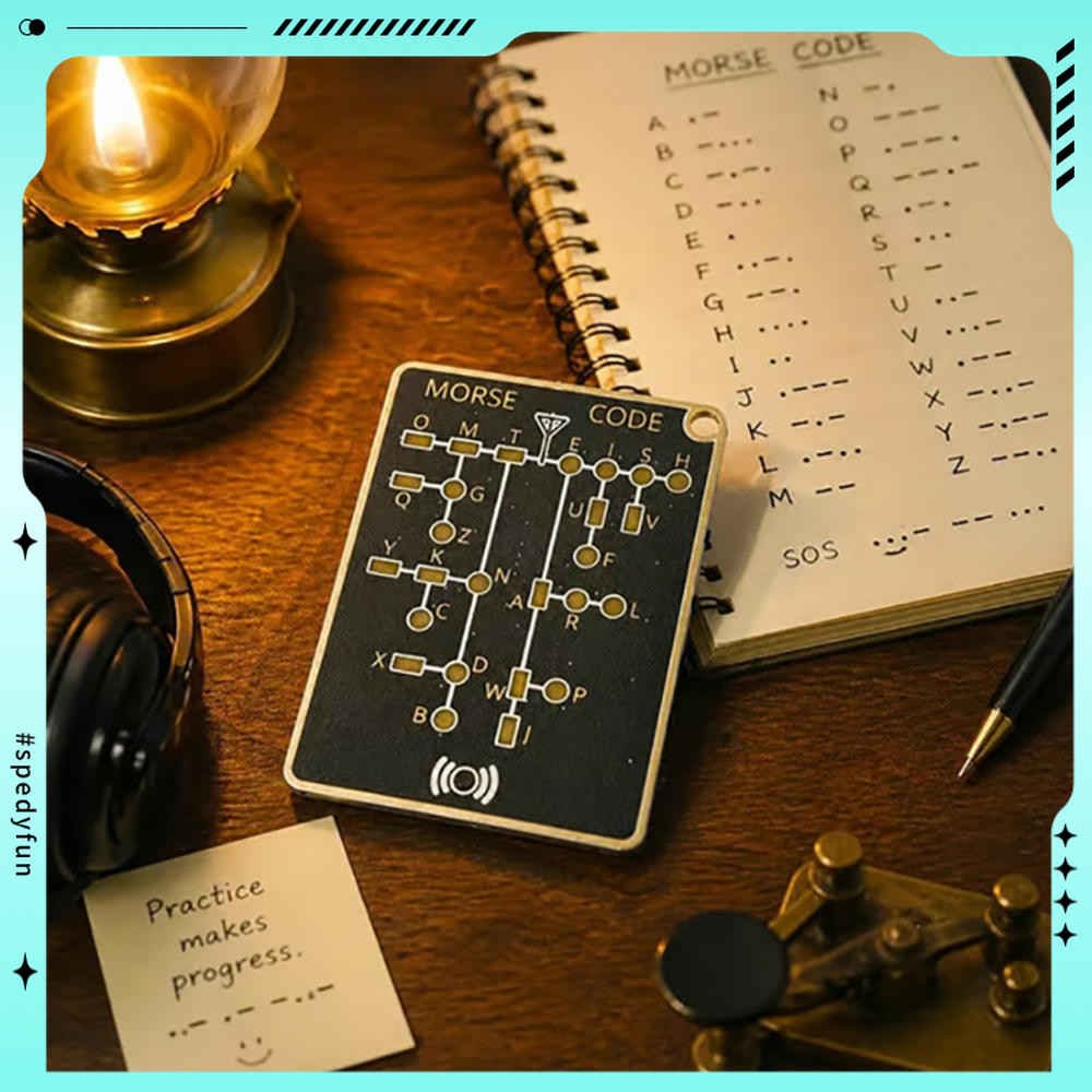 น้ําหนักเบา Morse Code Trainer Card Interactive แบบพกพา Morse Code Trainer ขนาดกะทัดรัด Dual-Mode สําหรับชุดฉุกเฉิน Public Space ผู้ใหญ่ Learner