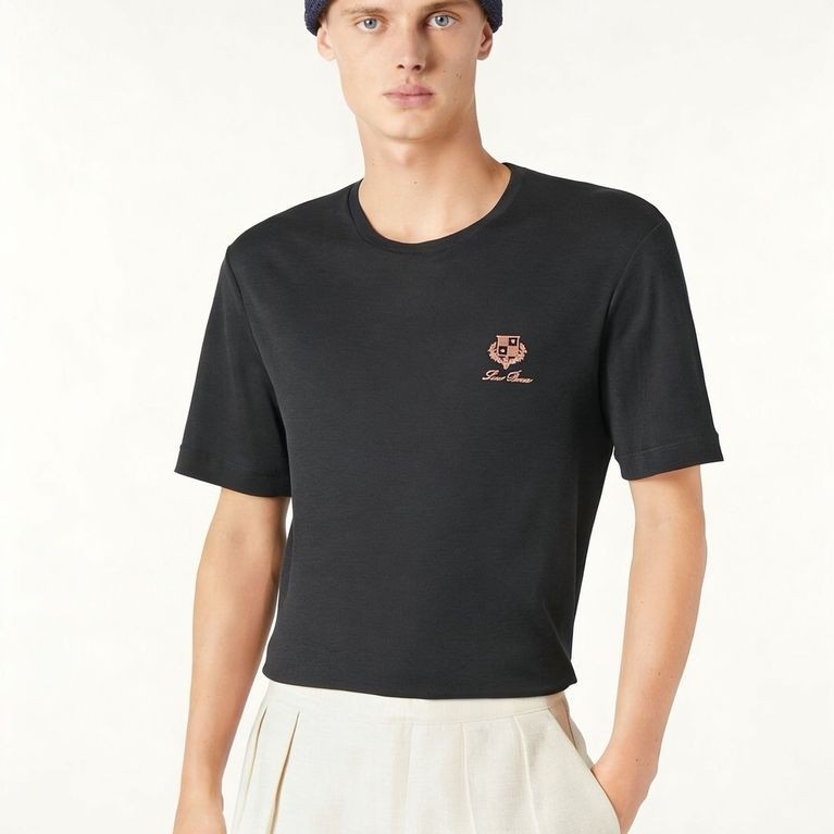 LT9N Old Money LP Spring and summer new men's versatile fashion old money style round neck solid col