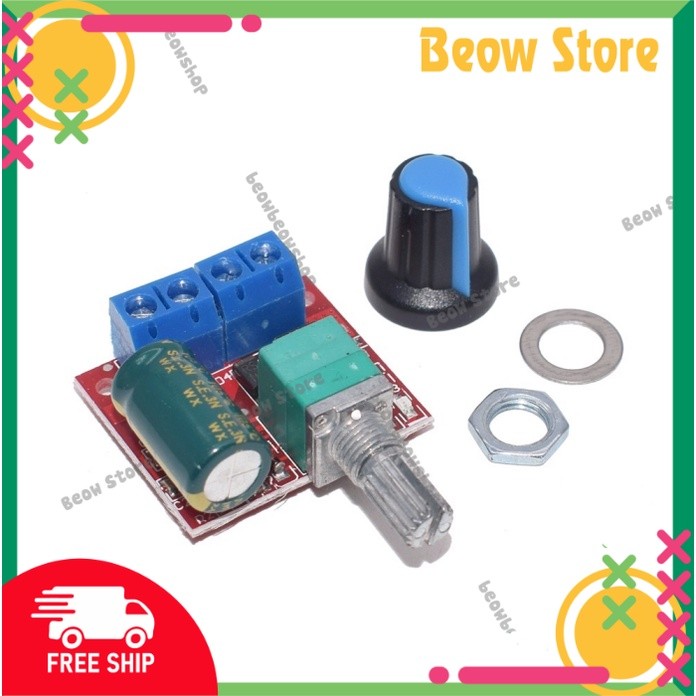 วงจรควบคุมมอเตอร์ DC 3-35V 5A PWM max 90W