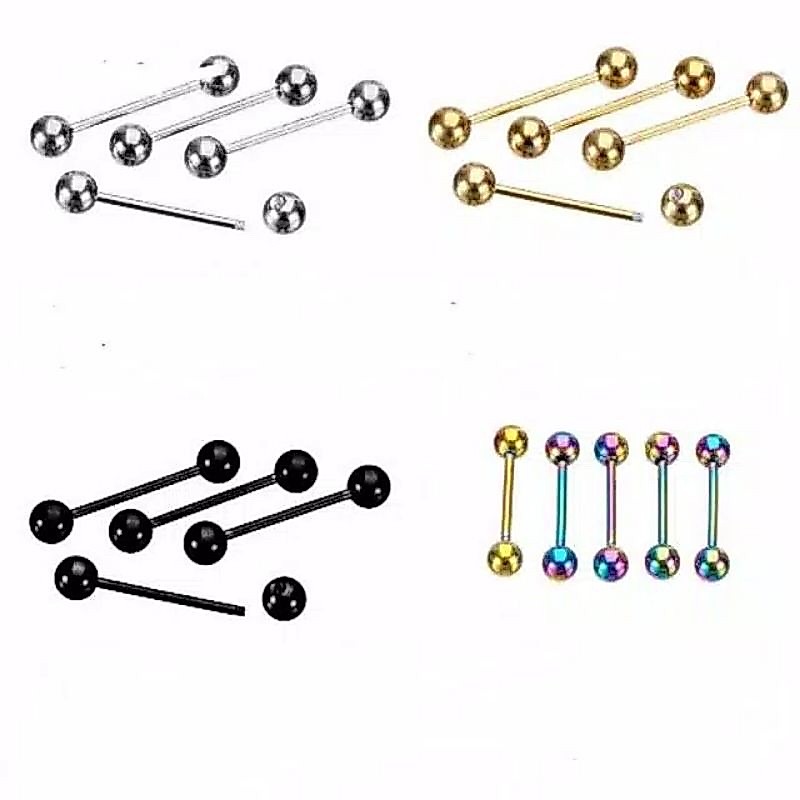 TITANIUM TONGUE BARBEL PIERCING EARRINGS TONGUE EARRINGS