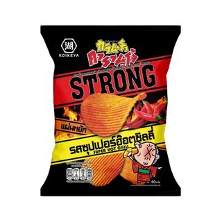 คารามูโจ้ แผ่นหยักซุปเปอร์ฮ๊อตชิลลี่ Karamucho Ridge Cut Super Hot Chili 40g.