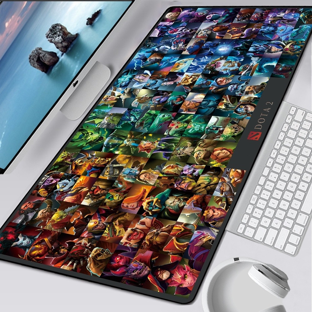 Oi-Mousepad DOTA LOGO XL แผ่นรองเมาส์ขนาดใหญ่ล็อคขอบยางแล็ปท็อป DOTA2 คอมพิวเตอร์ Gamer PC Play คีย์