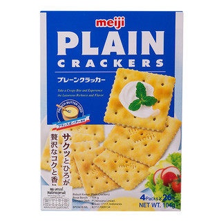 เมจิขนมปังกรอบ 104กรัม Meiji Plain Crackers 104g. [หมายเลขบาร์โค้ด 8888077103389 ]