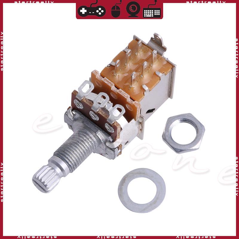 ST B500K Potentiometer Push Pull Switch Splined DPDT Shaft18mm กีตาร์ไฟฟ้า
