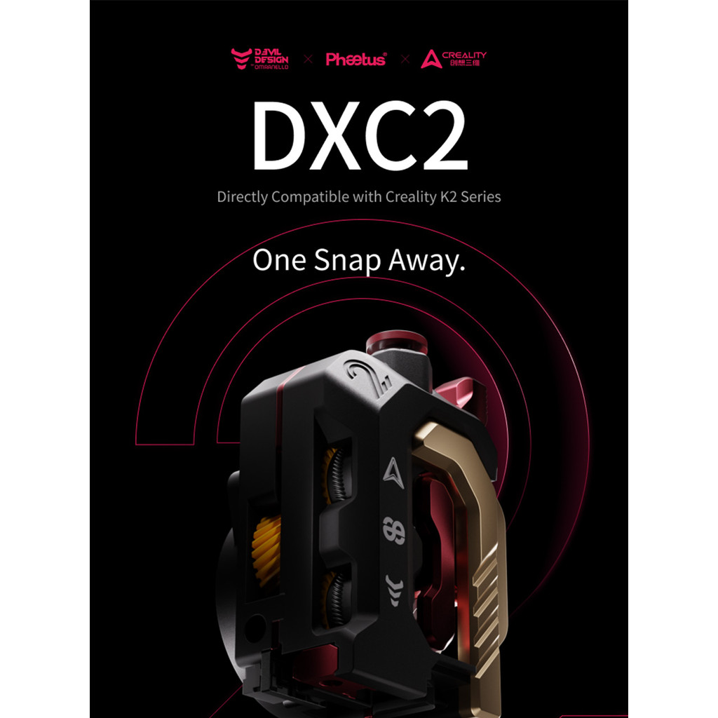 Mellow อัพเกรด Creality Pheatus Devil Design DXC2 Extruder High-Precision Quick-Release สําหรับ K2 K