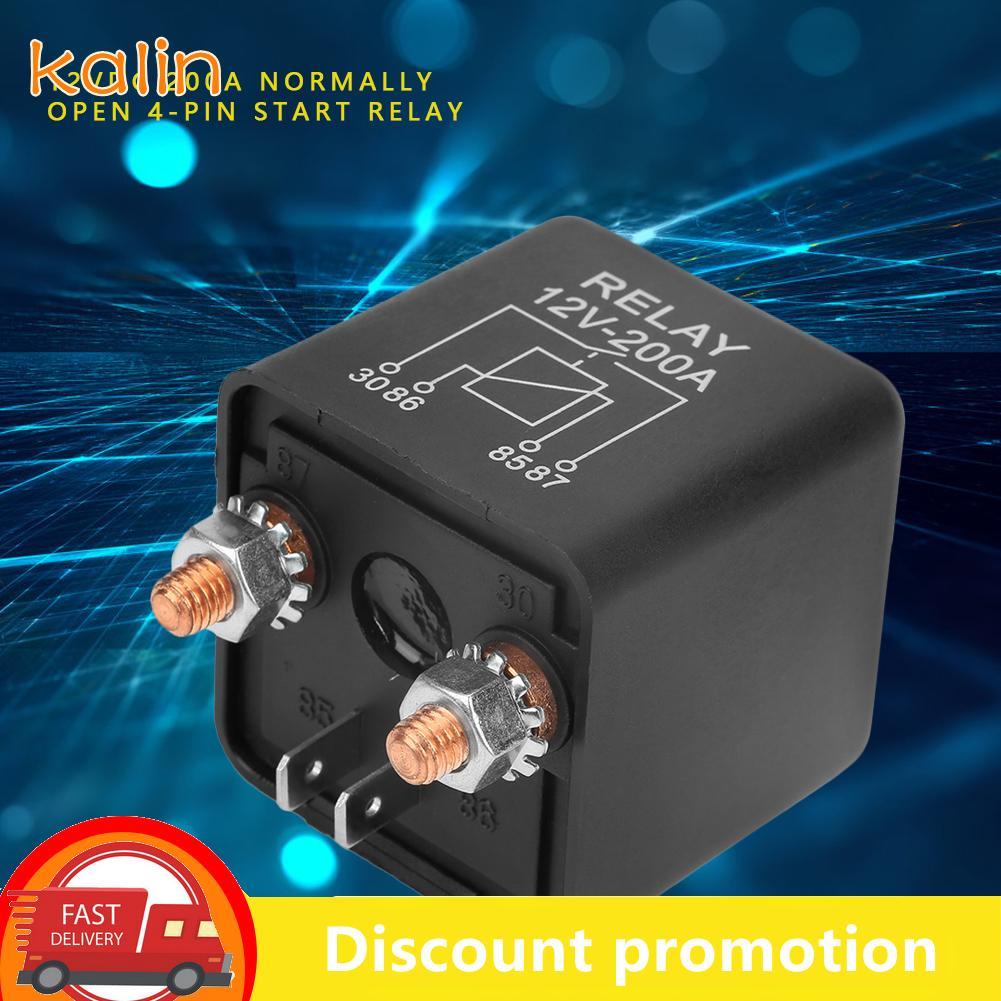 Kalin-th Kalin-th รีเลย์ WM686 12VDC 200A 4 ขา ON Off รถบรรทุกรถยนต์ Heavy Duty สวิทช์อัตโนมัติสำหรั