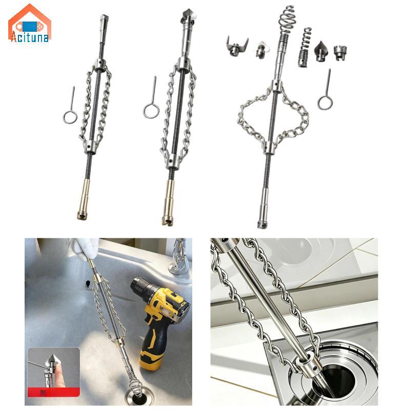 Acituna Drain Snake Metal Heavy Duty อุปกรณ์ทําความสะอาดสําหรับอ่างล้างหน้าท่อระบายน้ําฝักบัว
