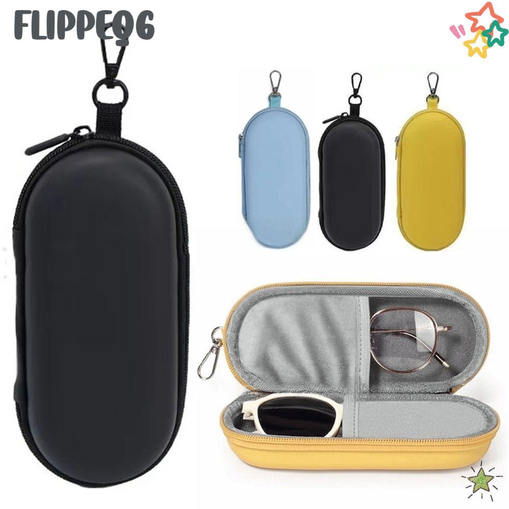 FLIPPEQ6 แว่นตาคู่, กล่องเก็บแว่นตาคู่เปลือกแข็งแบบพกพา, กล่องใส่แว่นกันแดดคู่แฟชั่นเรียบง่ายสําหรับผู้หญิงผู้ชาย