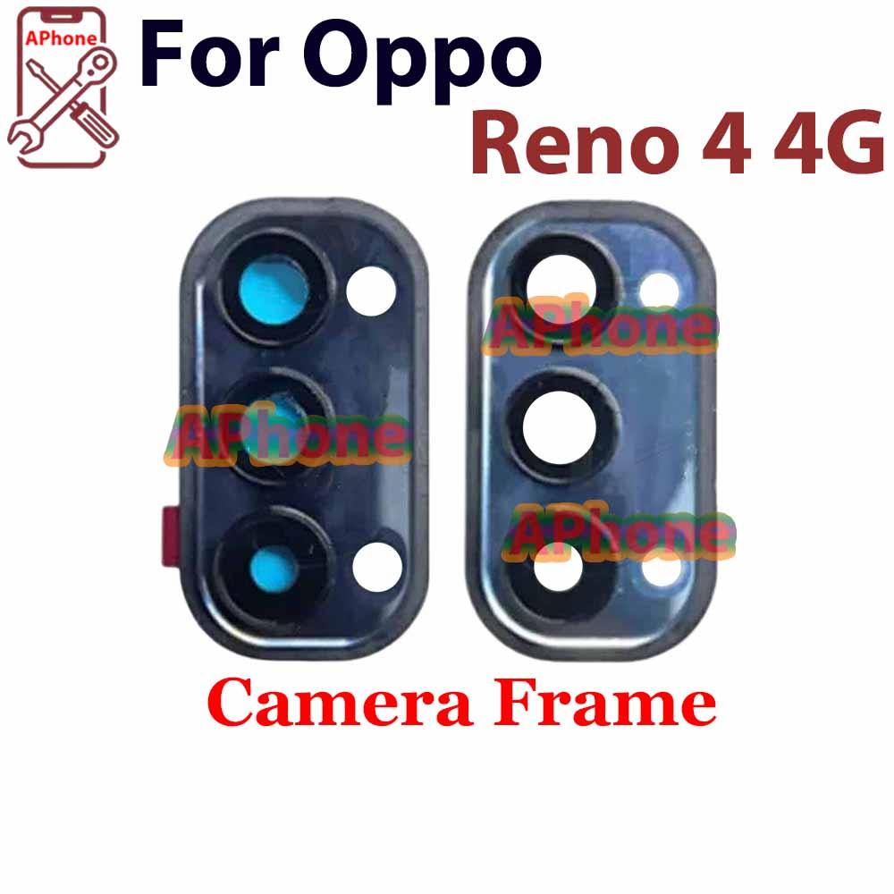 สําหรับ Oppo Reno 4 4g CPH2113 ฝาครอบเลนส์กล้องพร้อมกรอบ