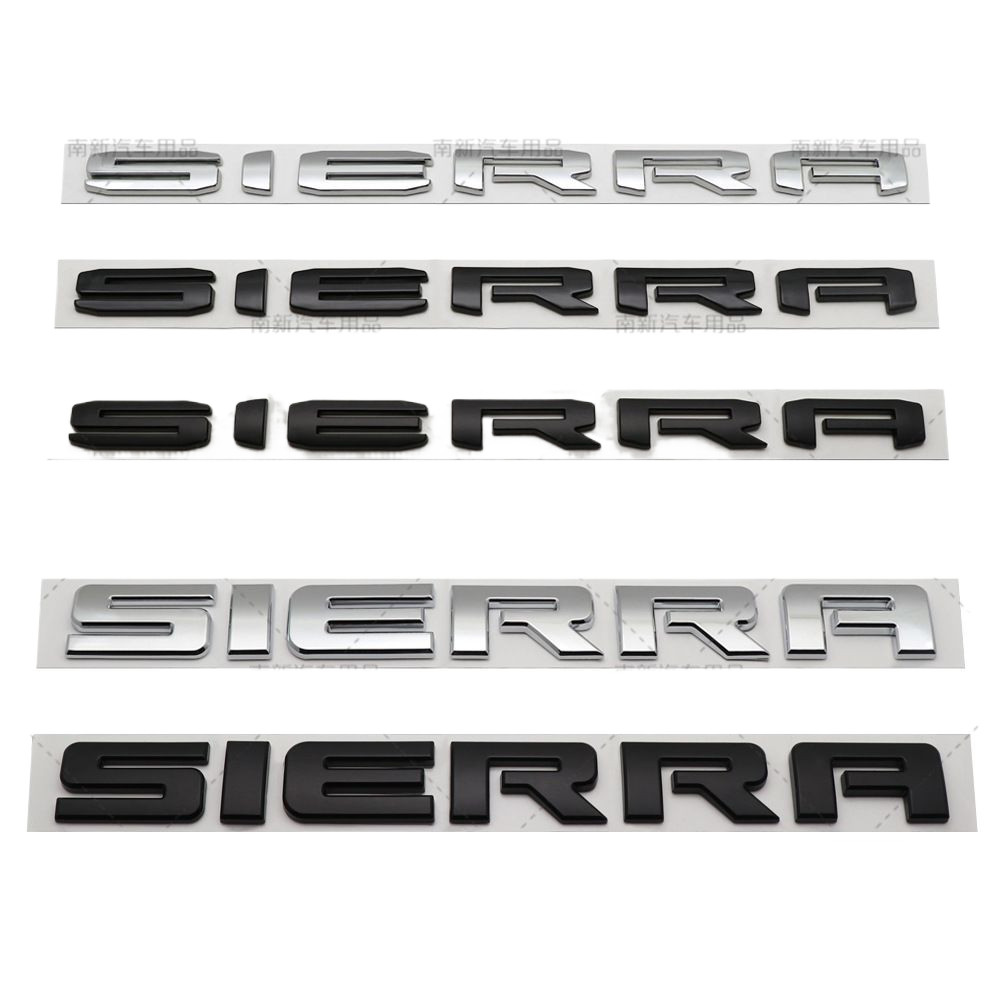 สติ๊กเกอร์ติดรถ SIERRA เหมาะสําหรับป้ายท้ายรถ GMC โลโก้รถ GMC ป้ายการค้าต่างประเทศ
