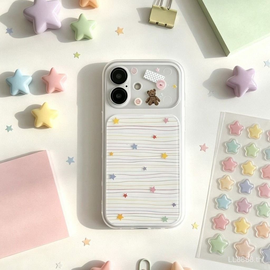 เคสโทรศัพท์ เหมาะสําหรับ iPhone 7 8 X XS XR XSMAX 11 12 13 14 15 16 17 Pro max Plus Star Color Line กันกระแทกกันกระแทกป้องกันกรณีรวมทุกอย่าง CC3G