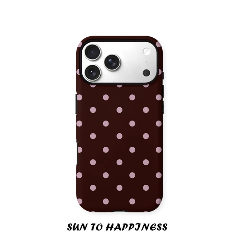 เคสโทรศัพท์ เหมาะสําหรับ iPhone 7 8 X XS XR XSMAX 11 12 13 14 15 16 17 Pro max Plus Air เต็มหน้าจอ Polka Dot Shock-Resistant Shock-Resistant เคสป้องกันรวมทุกอย่างกรณี LTB4