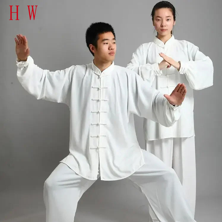 Kung Fu ชุดจีนแบบดั้งเดิมเสื้อผ้าแขนยาว Wushu TaiChi ผู้ชาย KungFu ชุดเครื่องแบบ Tai Chi การออกกําลั