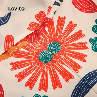 (New Arrival) Lovito โบโฮ จัมป์สูทสไตล์รีสอร์ต ลายแพทเทิร์น ซิป จัมป์สูทสําหรับฤดูใบไม้ผลิ/ฤดูร้อน L196ED932