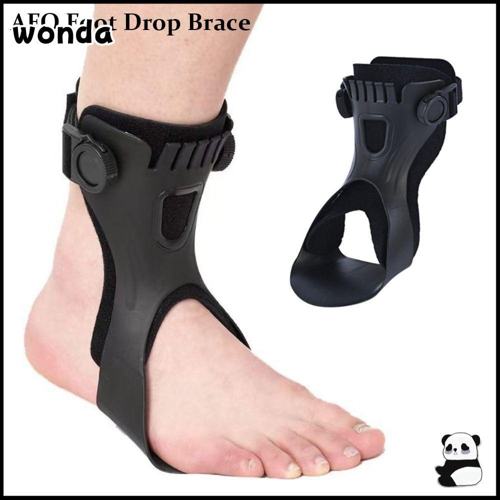 WONDA AFO Foot Drop Brace, น้ําหนักเบา Varus เท้าแก้ไขข้อเท้ารั้ง,กายภาพบําบัดบรรเทาอาการปวดปรับหัวเข็มขัดปรับปรุง Gait Drop Foot Brace รองเท้าความเข้ากันได้
