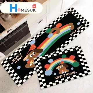พรมเช็ตคู่ลายสัตว์ 3D (ไร้ขอบ) เซ็ต 2 ชิ้น กันลื่น ซับน้ำดี Cute Style 40x120+40x60 cm
