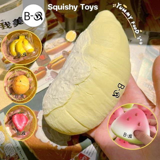 BHQ ของเล่นบีบทุเรียน Squishy Toys ของเล่นผลไม้ ของเล่นบีบ ของเล่นคืนรูปช้า