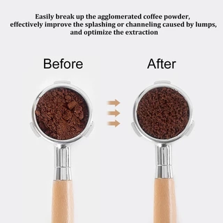 ☕️Velora Espresso ไม้แท้ เข็มเกลี่ยผงกาแฟ แกนสแตนเลส ที่เกลี่ยผงกาแฟ Cloth Powder Needles