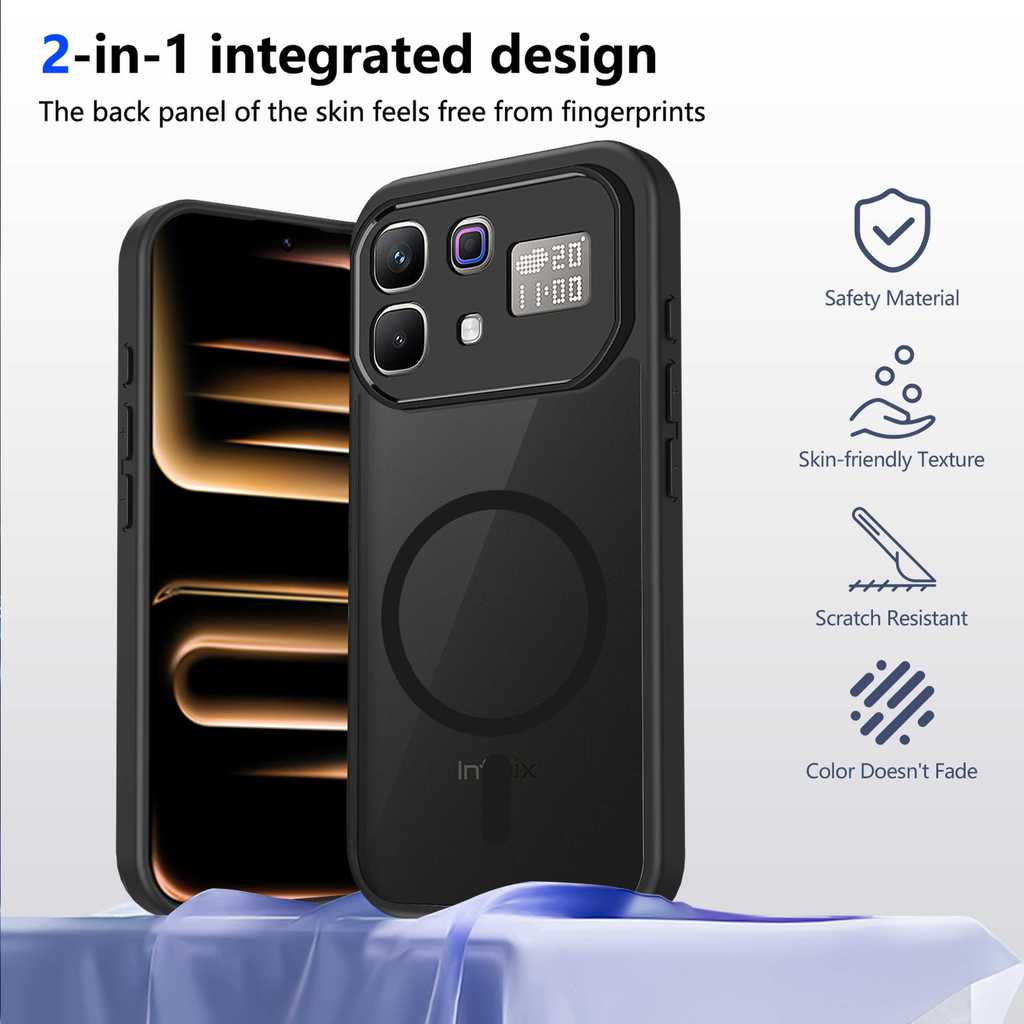 เคสโทรศัพท์ฝ้าเหมาะสําหรับ Infinix Note 60 50 40 Pro 5G 50s 40s 40x edge Nonslip Scratch Resistance อะคริลิคโปร่งแสง Antifall ปลอก TMA012