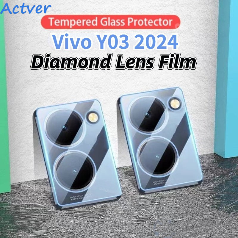 ฟิล์มกันเลนส์ กล้องเลนส์เต็ม Vivo Y05 Y11D Y31D Y03 Y03T Y18 Y28S ฟิล์มกระจกเลนส์เต็มโปร่งใส 3D