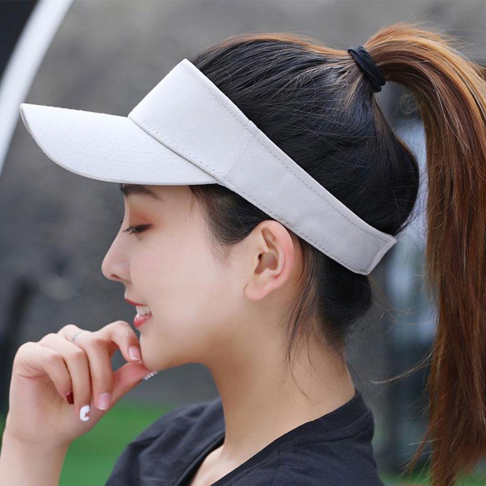 Unisex หมวกกันแดดแบบปรับได้สําหรับกอล์ฟวิ่งผู้ชายผู้หญิง Universal Fit Uv หมวกป้องกัน J8f4
