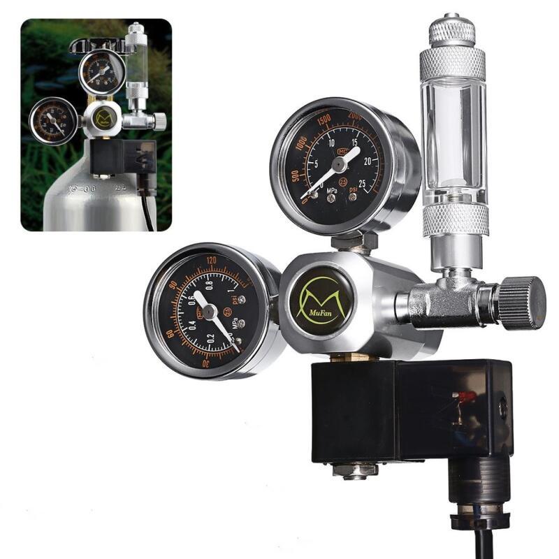 ชุดหัวเรกกูเรเตอร์ CO2 Mufan ครบชุด พร้อมโซลินอยด์วาล์วและนับฟอง Bubble Counter เกลียว G5/8 สำหรับตู้ปลา