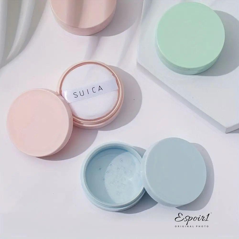 ESPOIR1 กล่องแป้ง Dispersion 1 ชิ้น มีตัวหมุน|กระปุกแป้งฝุ่นที่ว่างเปล่า,ฝาสีขาวแป้งพัฟแพคเกจย่อย 5ก เครื่องสําอางคอนเทนเนอร์