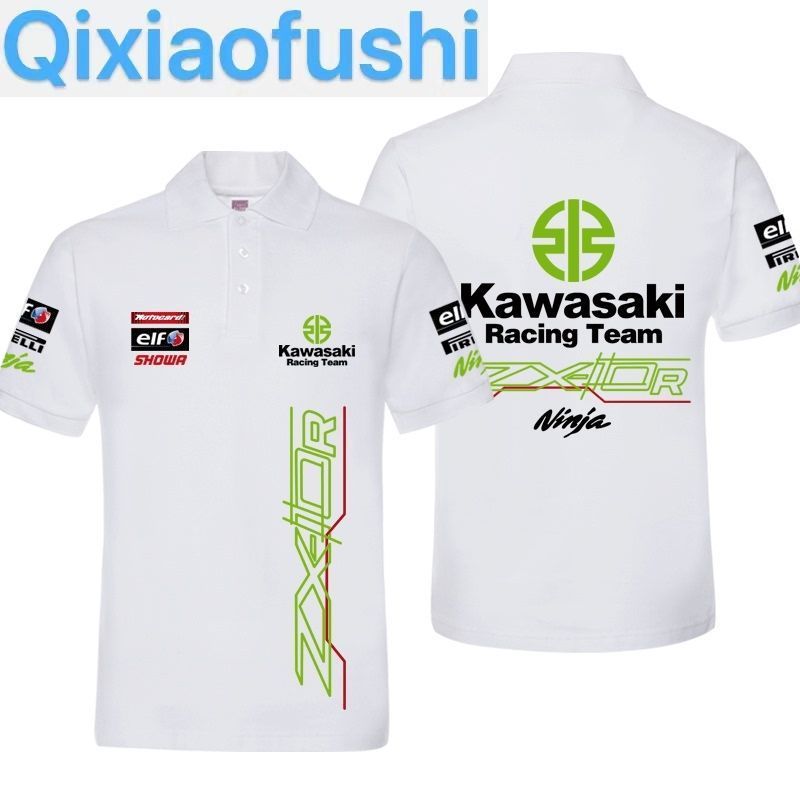 ATTITUDEkawasaki Kawasaki Factory Team sbk Motorcycle Racing Cycling Jersey เสื้อยืดแขนสั้นผู้ชายเสื้อโปโลครึ่งแขน 35345