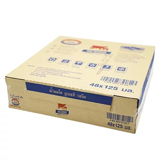 ไทยเดนมาร์ค นมกล่อง UHT รสจืด 125 มล.( นมวัวแดง ขายยกลัง) / Thai-Denmark Plain Milk 125 ml 48 Boxes