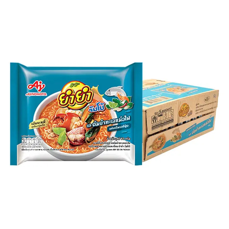 ยำยำ บะหมี่กึ่งสำเร็จรูป จัมโบ้ รสต้มยำทะเลหม้อไฟ 63 ก. x 30 (YUMYUM Jumbo Instant Noodle Seafood Tom Yum 63 g x 30)
