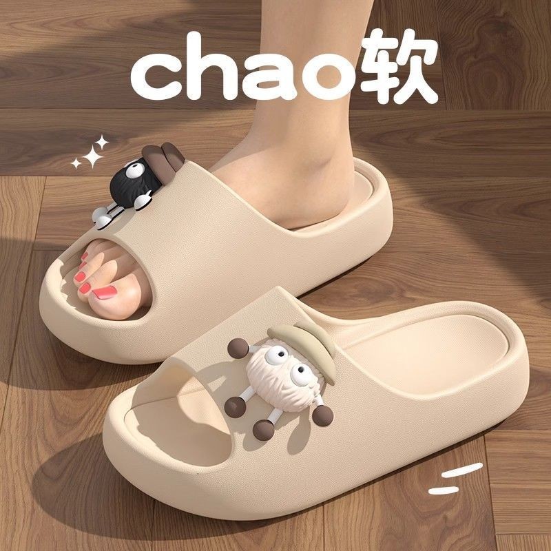 【lyfz008.th】 凉拖鞋Soft-soled, comfortable indoor baroom, anti-slip and waterproof flip-flops防滑拖鞋女家居室内厚