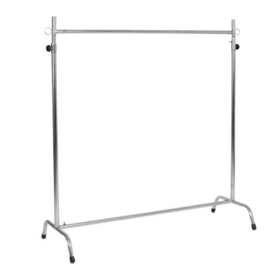 ราวตากผ้าโครเมี่ยม ขนาด 80x150cm รุ่น No.990N ปรับระดับสูง-ต่ำได้ ราวเหล็กชุบโครเมียม ที่ตากผ้าขนาดใหญ่ ราวแขวนผ้าสีเงิน