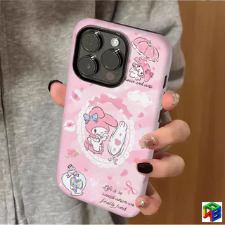 เคสสําหรับ Samsung A16/A17/A06/A07/A25/A26/A36/A37/A54/A55/A56/A57 น่ารักแต่งหน้ากระต่าย 2-in-1 สองชั้นเคสป้องกันการล่มสลาย