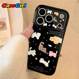 [💟คัดสรรพิเศษ] สำหรับ iPhone 15 17 16 13 11 12 14 Pro Max 15 14 16 Plus รุ่นใหม่ ลายแมวการ์ตูนน่ารักมาก เคสกันกระแทก