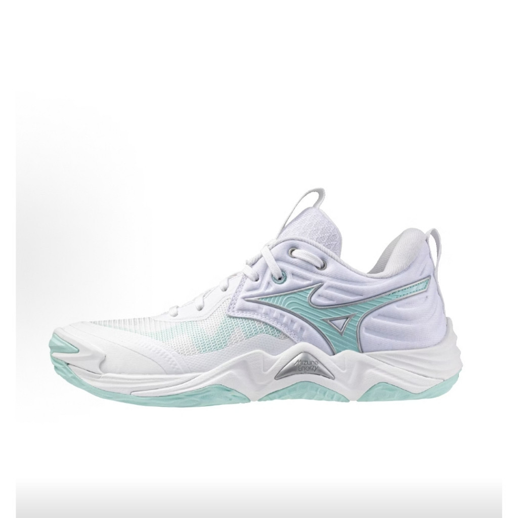 MIZUNO รองเท้าวอลเลย์บอล MizunoMizuno Wave Momentum Elite ดีไซน์โลว์คัท สีขาวเขียว สําหรับทั้งผู้เล่นชายและหญิง ออกแบบมาเพื่อความปลอดภัยและผ่อน 9AYN