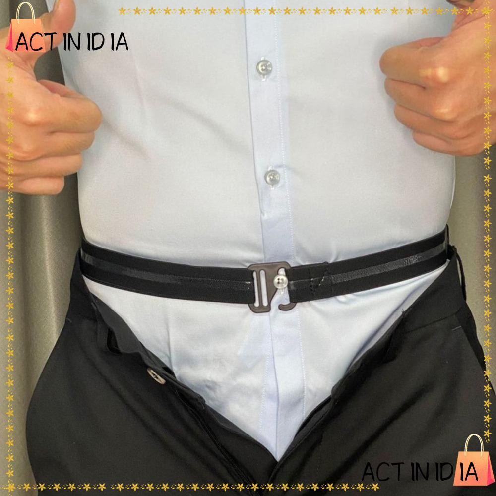 ACTINIDIA เข็มขัดกันลื่นแบบยืดหยุ่นเสื้อ Stay Best Business Nylon Belt