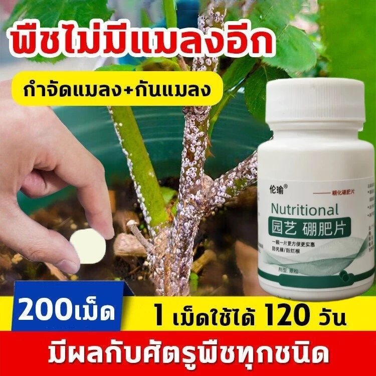ยาเชื้อราในพืช ยากำจัดเพลี้ย ยากำจัดสัตรูพืช 40g(200เม็ด) ฆ่าแมลงเท่านั้น ไม่ทำร้ายพืช