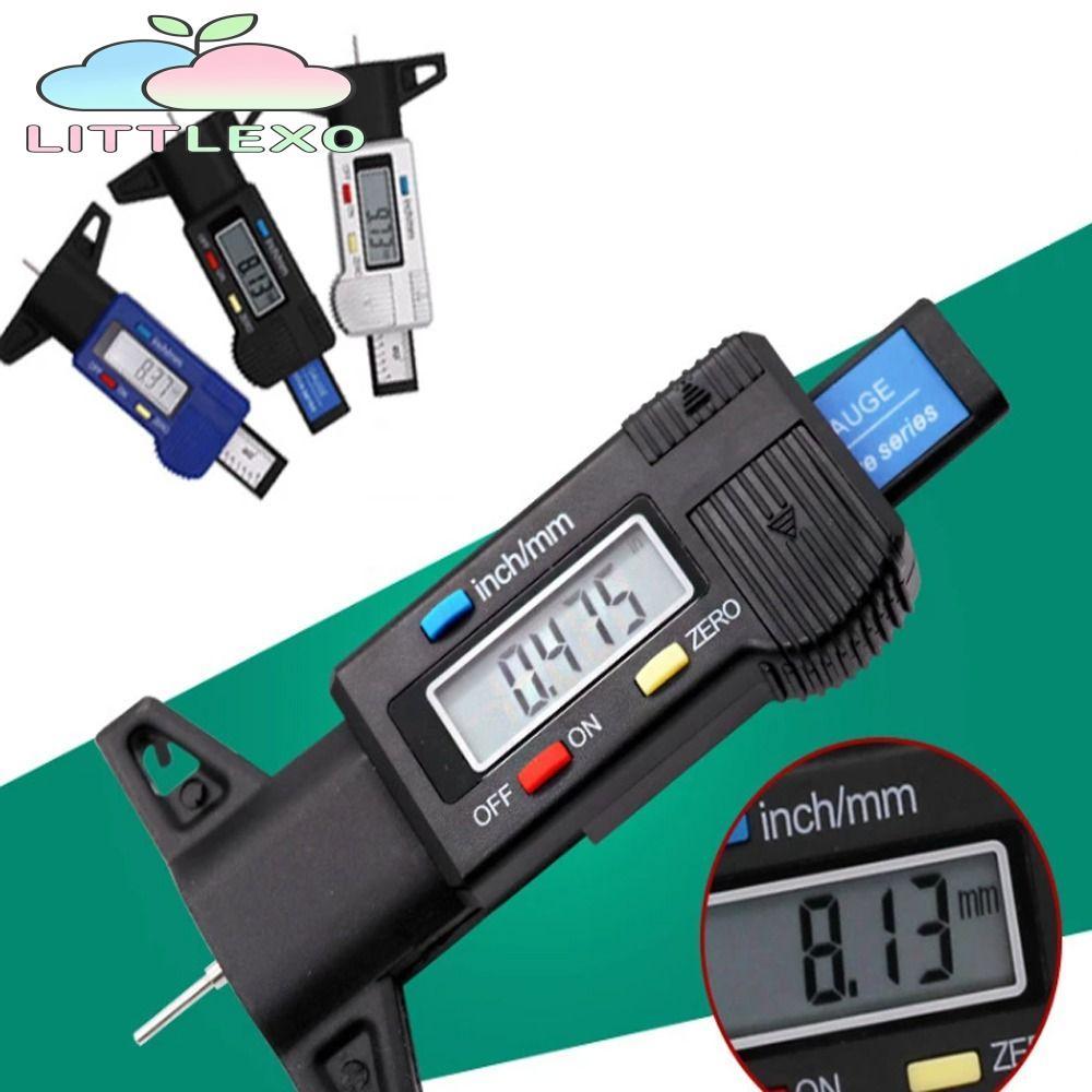 LITTLEX ความลึกวัด LCD เครื่องมือวัดความลึก Caliper ยางสวมใส่การตรวจจับ